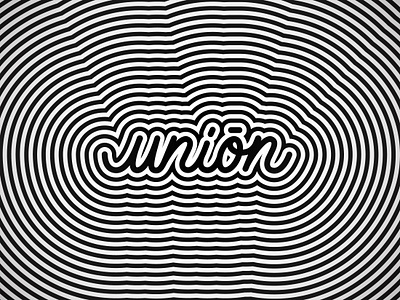 Unión calligraphy design lettering stroke type typography vector