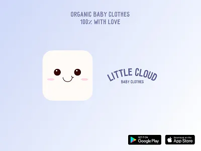 Daily UI 005: App icon app icon app logo baby brand identity branding character design clothes brand cloud cute logo daily ui 005 daily ui challenge dailyui digital illustration graphic design illustration ios icon kids logo store ui