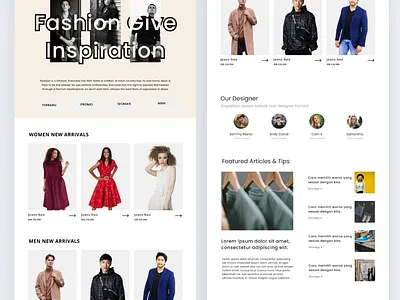 Fashion Website Design fashion ui website