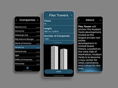UI/UX ` Mobile App Skyscraper Flex Towers . app design mobile mobileapp phone ui uimobiel uiux ux uxmobile