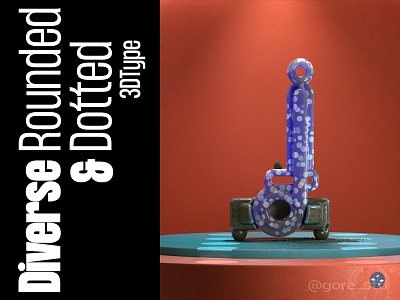 Diverse Letter J 3d 3d artist 3d font 3d lettering 3d type art direction c4d digital art diverse dotted type experimental type goodtype gore std redshift3d render rounded type type typedesign typography