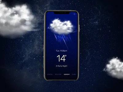 Weather App Concept 3d weather mobile app ui weather app