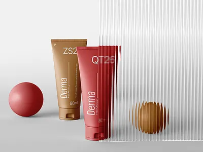 Free Cosmetic Tube Branding PSD Mockup adobe illustrator adobe photoshop adobe xd design figma graphicdesign illustration logo sketch uiux
