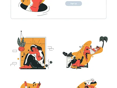 Music Illustrations Pack Free Download adobe illustrator adobe photoshop adobe xd design figma graphicdesign illustration logo sketch uiux