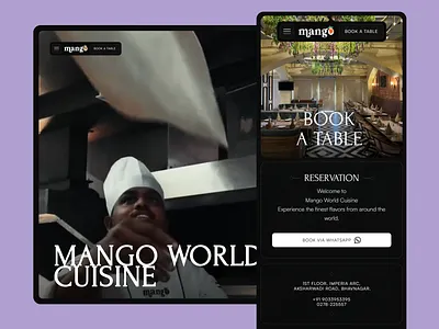 Framer Restaurant Website Template restaurant ui ux webdesign website