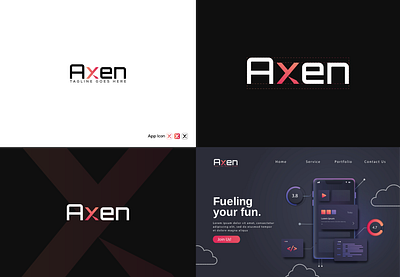 Axen Logo Design banner branding business design graphic design illustration logo logo design minimalist logo modern professional typography ui ux vector x logo
