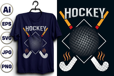 t-shirt hockey Vector, Hockey T-shirt design. hocky retro