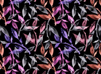 seamless floral pattern of leaves design drawing hand drawn illustration leaves pattern seamless