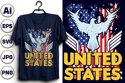 UNITED STATES T-SHIRT DESIGN. 4th of july shirt design