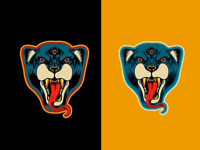 BITE animal big cat fangs furry gold mascot tshirt