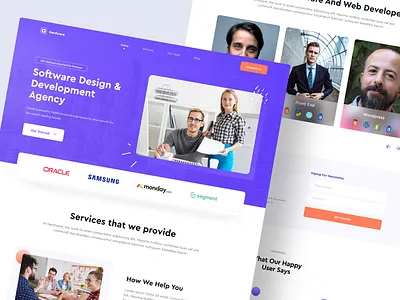 Software Agency Web UI agency ar shakir branding clean design flat freebie illustration logo minimal odama offspace quadrato sajon software ui uidesign uiux web template website