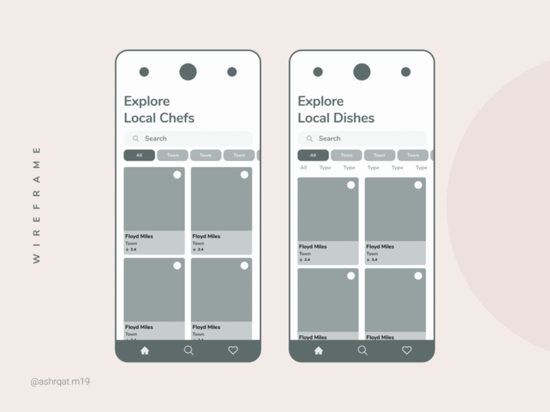 Explore local Chefs | Travel Assistant App android app app design creative dark design filter inspiration inspire list mob mobile orange search travel ui ui design uidesign