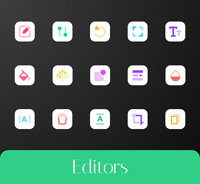 Editor Tools graphic design ui