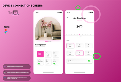 Devices connection to your phone 3d animation app design logo ui ux vector