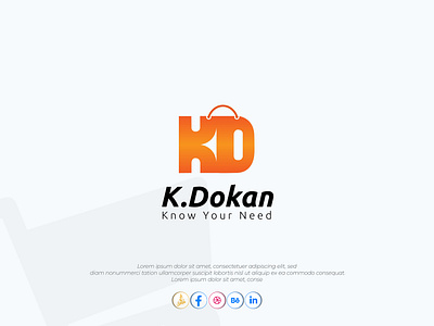 KD e-commerce logo branding e commerce logo gradient logo kd logo latest logo letter kd logo logo logo design logo designer modern logo