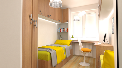 Kid's bedroom 3d design furniture design graphic design interior design sketchup