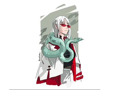 Boa character character art character artist character concept character design character illustration character study design elene davitashvili girl illustration inflamed original character series snake study visual webseries webtoon white