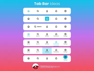 ⚡7 Tab bar design ideas branding design design idea graphic design idea interface mobile product design tab bar ui uiux user interface ux web design