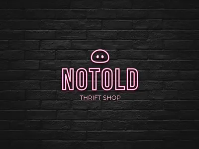 The Notold Thrift Store awesome branding coins collector design graphic design illustration logo neon piglet pink shop simple store style thrift thrifted ui ux vector