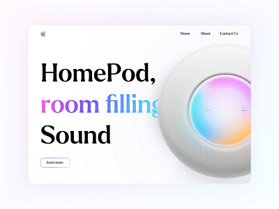 Apple HomePod - Landing Page Design apple branding design desktop homepod icon illustration ios landing page logo macos product skeuomorphic ui ux webdesign website