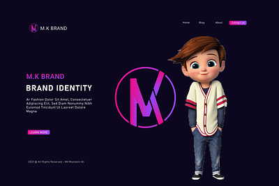 M.K BRAND - Brand Identity, Logo Design blockchain brand identity branding company logo fashion latter logo logo design m.k brand modern logo design nft