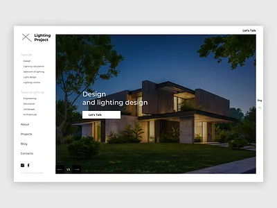 Home page home landing light menu site slider web website