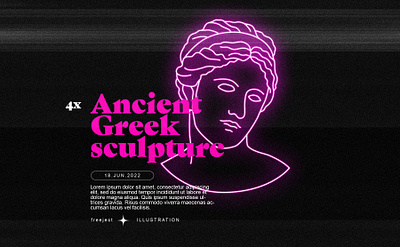 Free Download Ancient Greek Sculpture Illustration abstract animation design illustration trendy