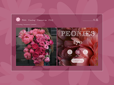 Daily UI #012 - E-Commerce Shop (Single Item) 012 100daysofui 100daysuichallenge 12 dailyui dailyui012 dailyui12 e commerce e commerce shop flowers peonies single item ui uidesigner