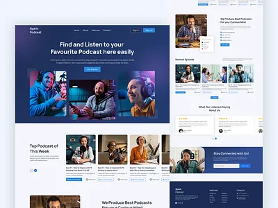 Podcast Website Landing page app dailyui design figma graphics landing landing page podcast podcasting podcasts ui ui design uidesign uiux user interface ux ux design web webdesign website