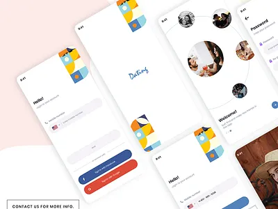 Dating Application UI animation branding clean ui design illustration iphonex logo mobile ui ui design