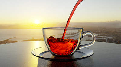 A CUP OF TEA 3D model 3d blender design graphic design illustration