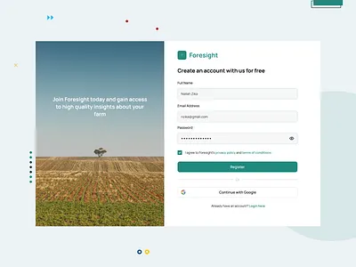 Foresight : Registration / Sign Up SaaS account app application create design desktop foresight form forms kenya onboarding register registration sign in sign up signup ui ux web webdesign