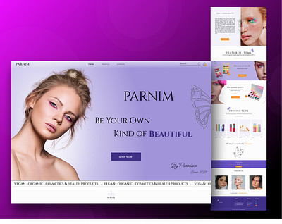 Cosmetics E-commerce Website design ui ux