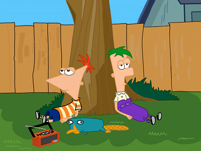 Phineas And Ferb cartoon drawing illustration procreate