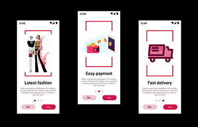 Day 5: E-Commerce App Onboarding Carousel - 60 days of Interface app design illustration ui ux