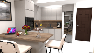 Small flat in Skopje: Project proposal 3d design furniture design interior design scandinavian style sketchup small flat