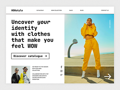 WOWstyle Branding & E-Commerce Landing Page branding design designer e commerce fashion landing page modern ui ux website