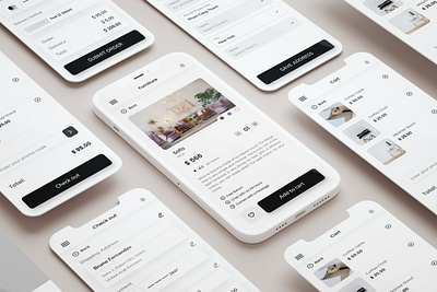 Furniture Store App Design app app design cart digital product figma furniture ios product ui uidesign uidesigner uitrend uiux ux