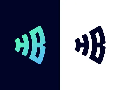 HB Logo Concept brand identity branding connection hb letter logo logotype monogram network signal typeface typography wifi wordmark