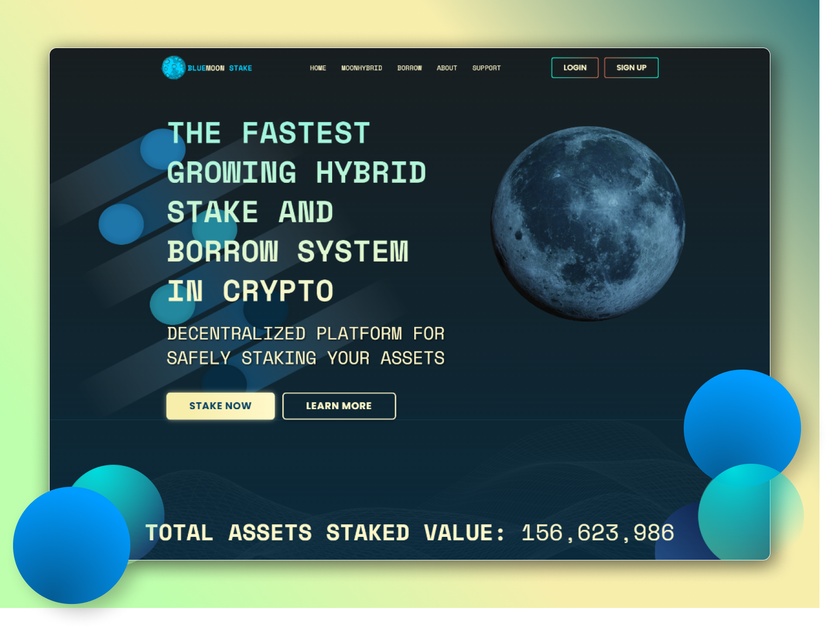 Blue Moon Stake Website Design by Azmine Iktidar on Dribbble