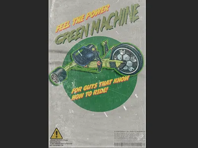 Green Machine branding graphic design logo typography