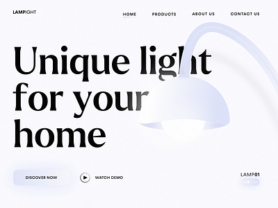 LAMPIGHT - Unique flexible lamps app branding clean design icon illustration lamp light logo product skeuomorphic ui ux vector visual web