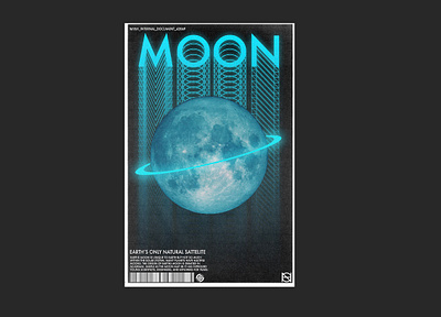 Moon_Poster_002 design graphic design illustration typography