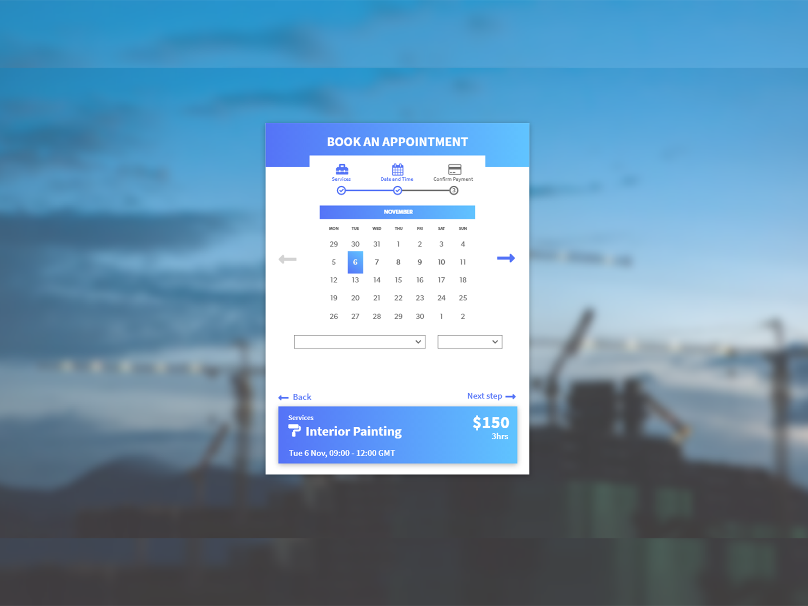 Example of Calendar Appoinment