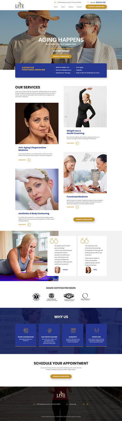 Modern Medical Wellness Center Website Design figma landing page design ui ux