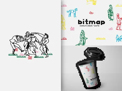 bitmap—comunidad/café adobe illustrator art direction board brand brand design brand identity branding business cafe coffee color creative design icons identity illustration logo modern packaging pixels