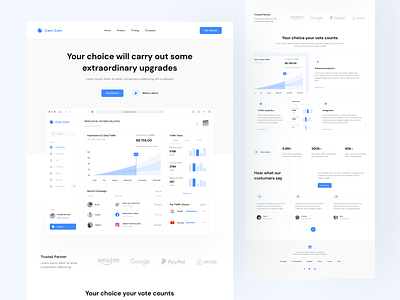 Cam-cam - Campaign Landing Page ads campaign charity component crowdfunding design donasi fundarising homepage landingpage manager mobile statistic ui website website design