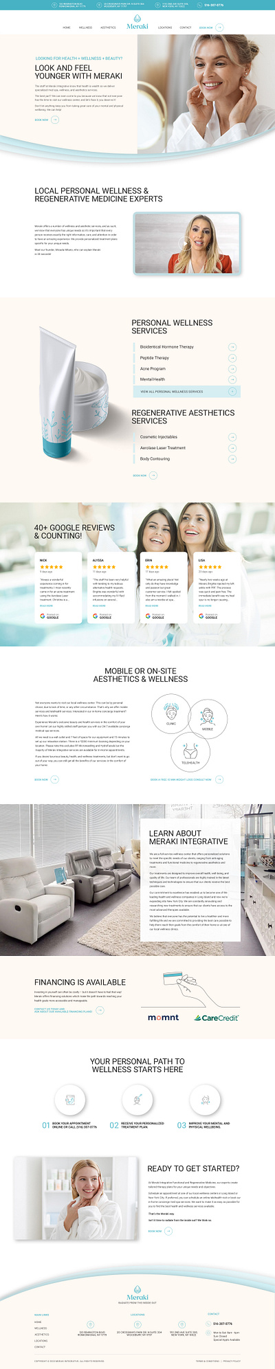 Refined Wellness Experience figma landing page design ui ux