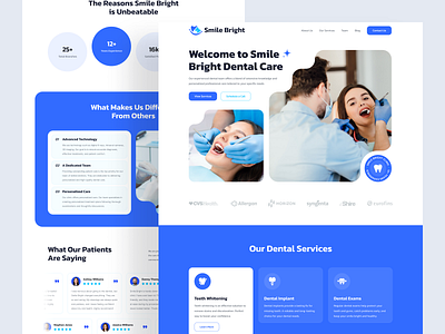 Dental Clinic Landing Page clinic clinic website dental dental care dental care website dental clinic dental website dentist dentist website dentistry doctor health healthcare healthcare website hospital landing page medical medical website web design website