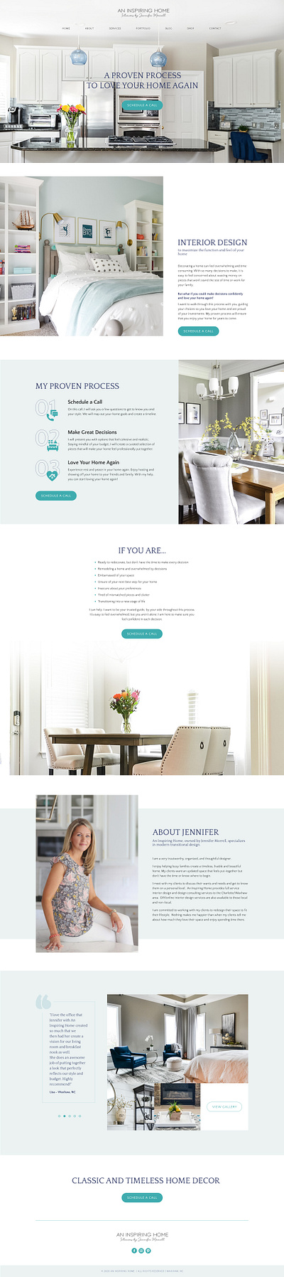 Interior Design Company Website - Elegant Brand figma landing page design ui ux